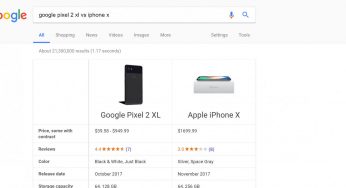 Google akıllı telefon karşılaştırması yapıyor