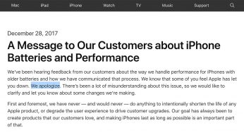 Apple eski iPhone’ları yavaşlattığı için açık mektupla özür diledi