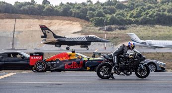 Kenan Sofuoğlu F-16 ve F1 aracıyla yarıştı