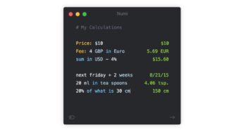 Metin Tabanlı Hesap Makinesi: Numi (macOS)